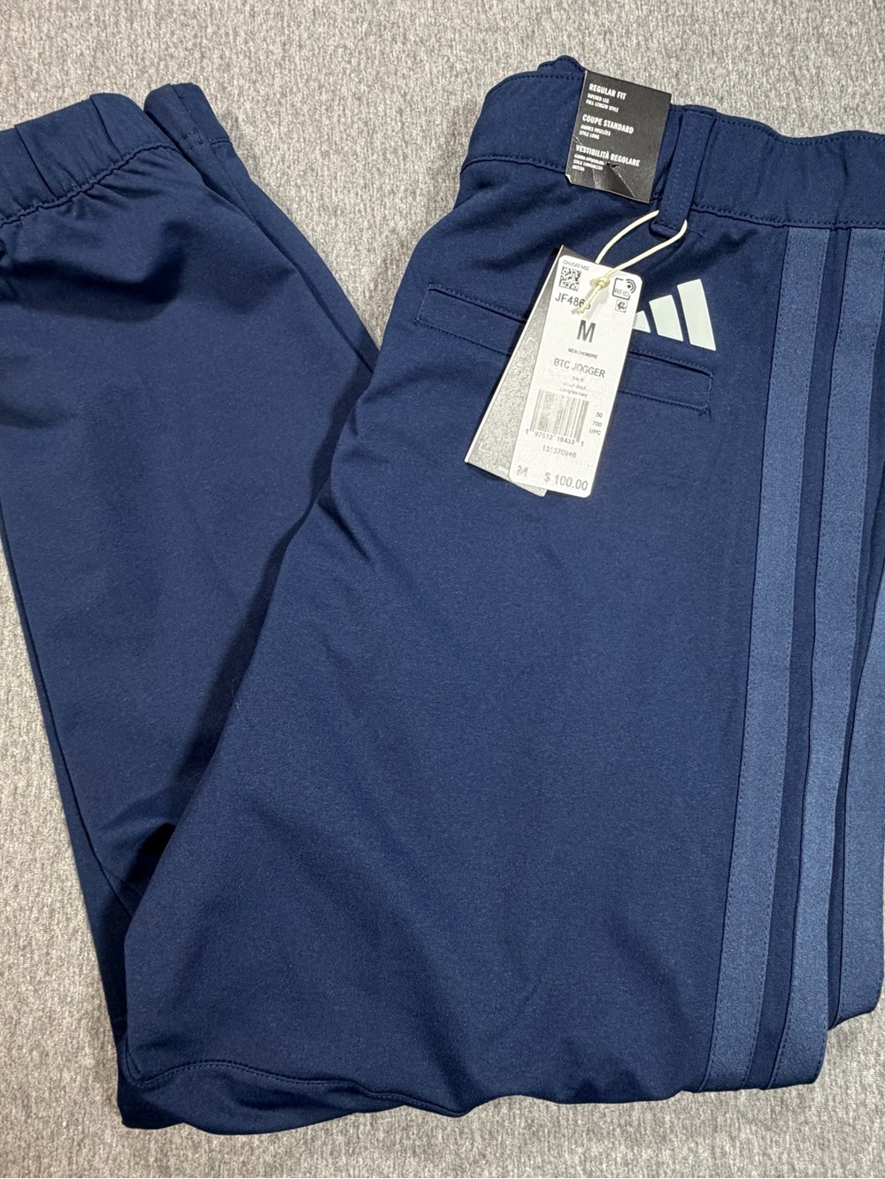 Adidas BTC Beyond The Course Mens M Golf Pants Joggers Navy JF4865 NEW $100